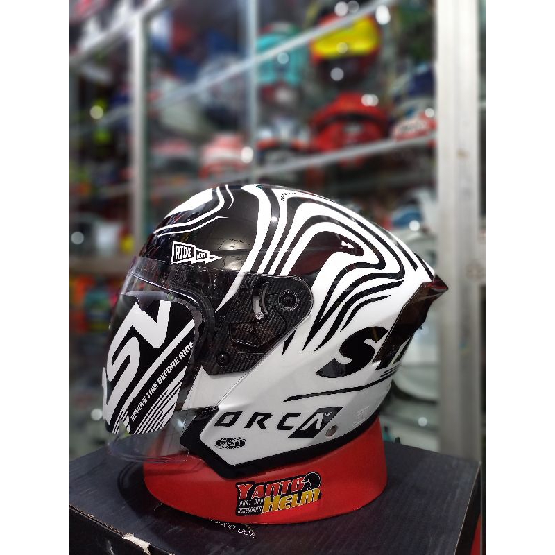 RSV ORCA NEW WINDTAIL VORTEX WHITE BLACK || HALF FACE ORIGINAL RSV ||