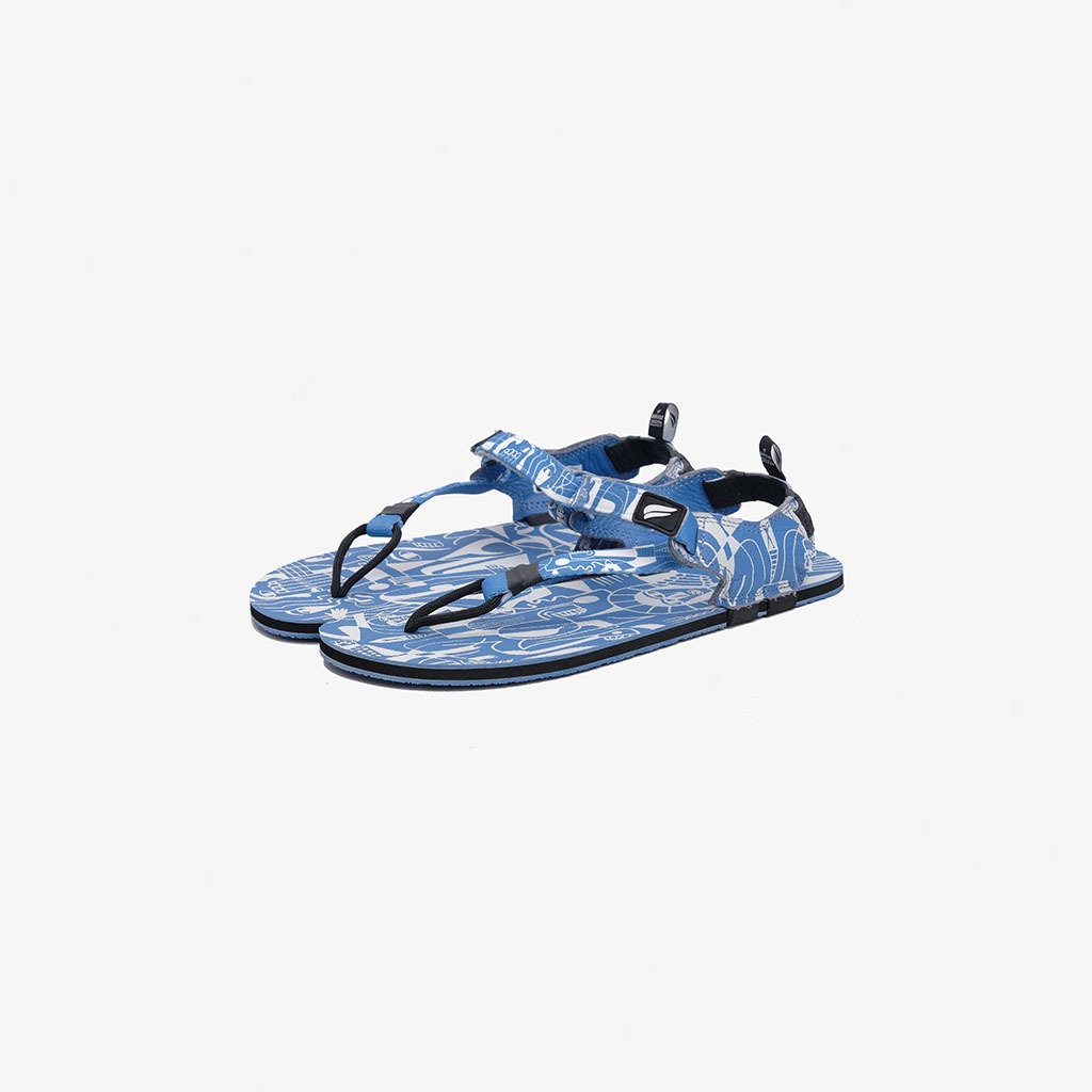 PYOPP FLEDGE - Tapak X Abenk Barefoot Flip Flops - Blue Light