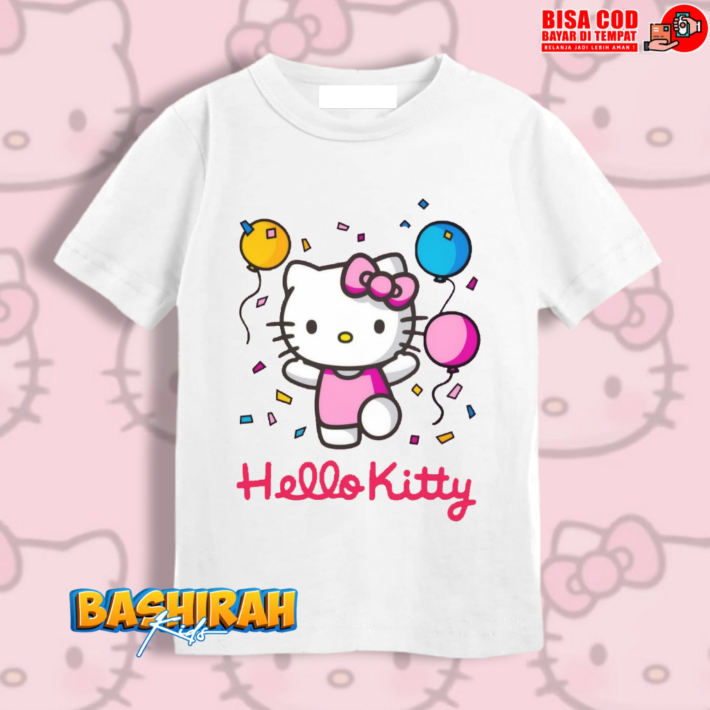KAOS ANAK PEREMPUAN HELLO KITTY LUCU BAJU ANAK HELLO KITTY