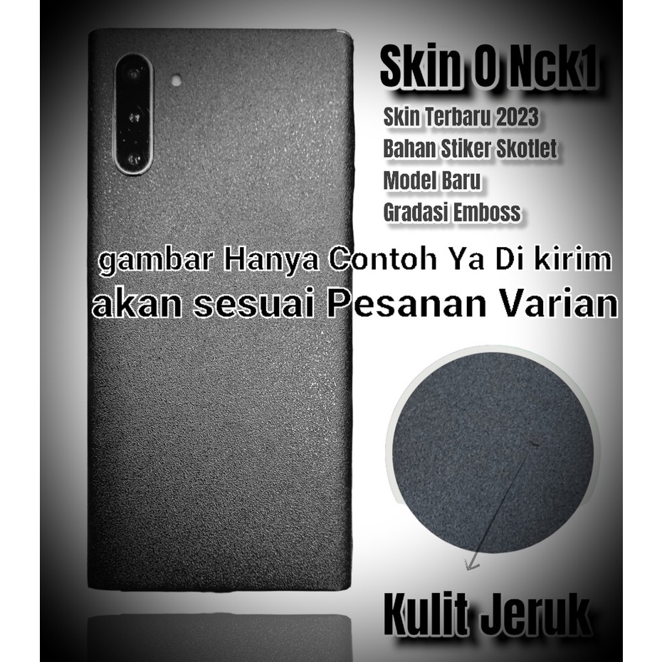 2024 Skin 3D EMBOS Black Kulit Jeruk INFINIX GT10-Pro NOTE 40 40Pro 30 30Pro 30-VIP 12-2023 12i 12-PRO 12-G96 11 11s 11i 11-NFC 10 10PRO 8 7 Lite 6 5 4 3 Garskin Belakang Hitam Leather Pelindung Anti Gores Anti Jamur Sticker Stiker Handphone 5G 4G Pro