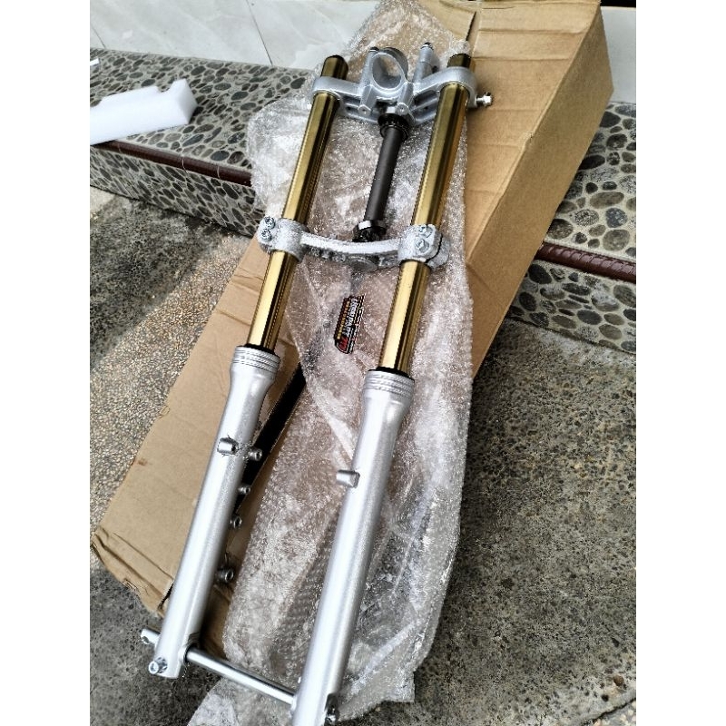 shock depan ninja R RR merk Showa PNP cb gl MP tiger sekok depan ninja showa