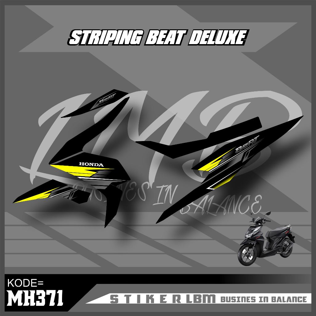 Striping Beat Deluxe - Stiker Motor Beat - Stiker Honda Beat Deluxe Desain Mewah