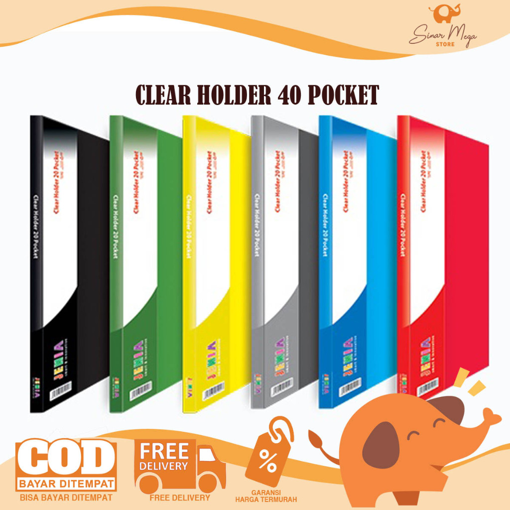 

Jenia Clear Holder Folio isi 40 Pocket / Map Dokumen Ukuran F4