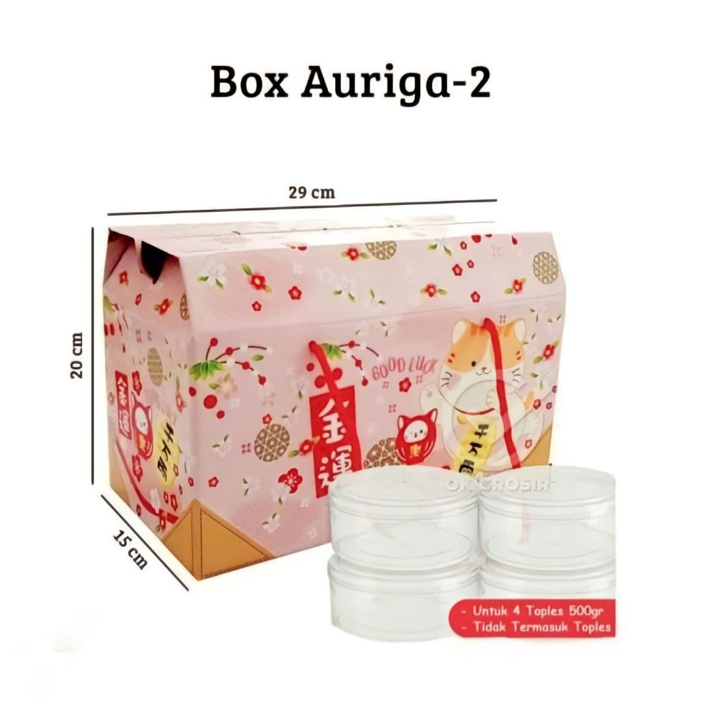 

Box Auriga -2 / Box Hampers Imlek / Toples 500g isi 4