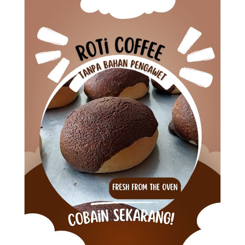 

Roti Kopi/Roti Coffee/Roti Bun/Roti Manis/Roti Coklat Tanpa Bahan Pengawet