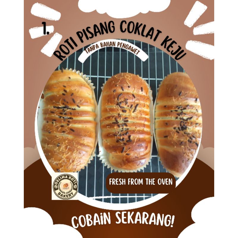 

Roti Pisang Coklat Keju PREMIUM/Roti Kismis/Roti Abon/Roti Manis/Roti Bun/Roti Isi Daging