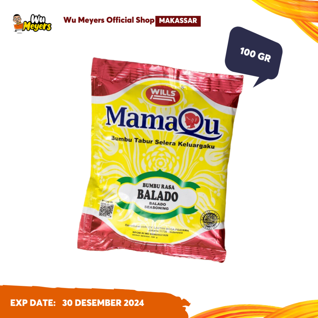 

MamaQu Bumbu Tabur Rasa Balado 100g (1 renceng 10pcs) - WuMeyers Makassar
