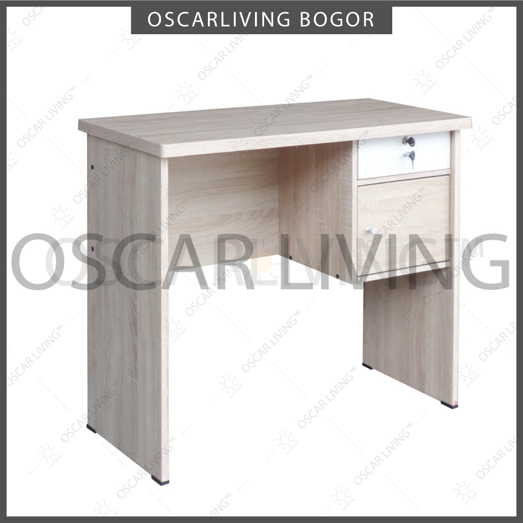 Meja Kios Meja Kasir Office Table Lunar MK 84 OAK Grab/Gojek