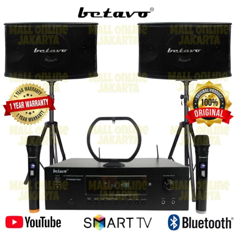 Paket karaoke Betavo 10 inch sound system indoor rumah digital power amplifier