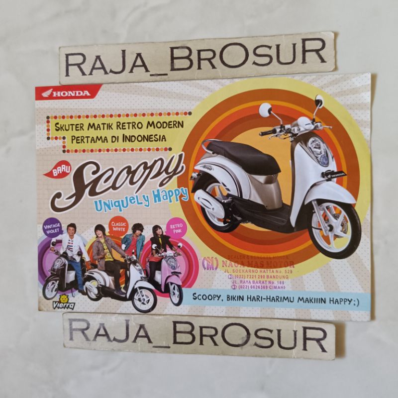 Poster brosur katalog flyer mini Honda Scoopy Karburator Karbu 2010