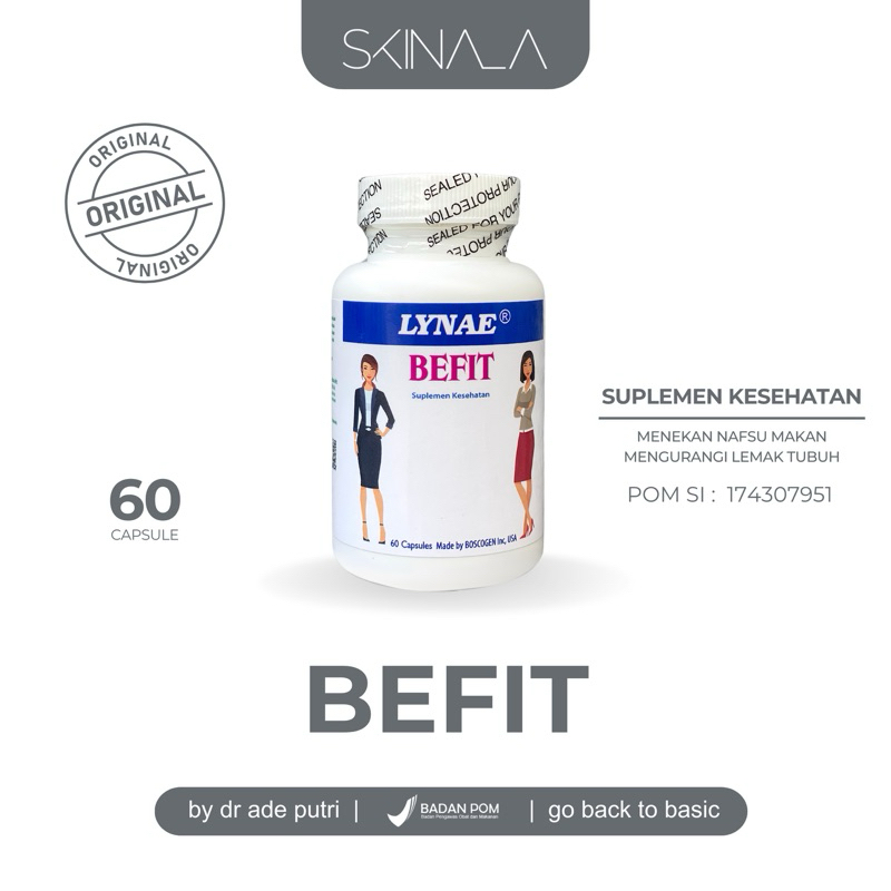Befit 60 Kapsul Lynae Mazta Diet Menurunkan Berat Badan Suplemen