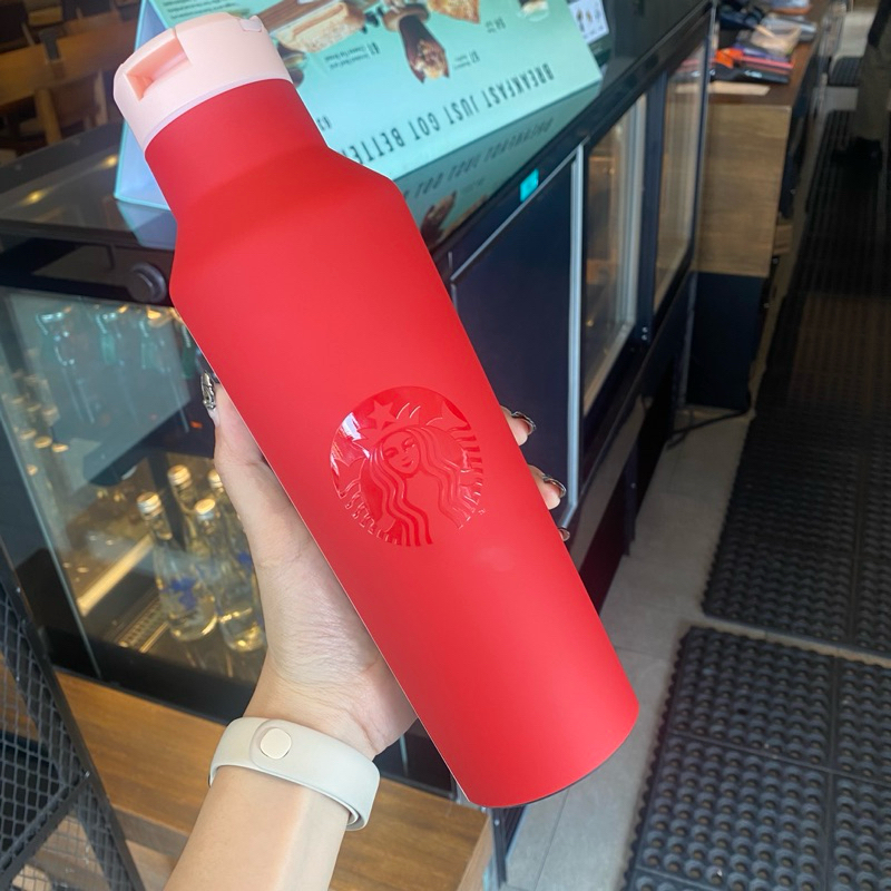 Tumbler corkcircle starbucks valentine edition feline in love Starbucks Corkcirle pink red matte
