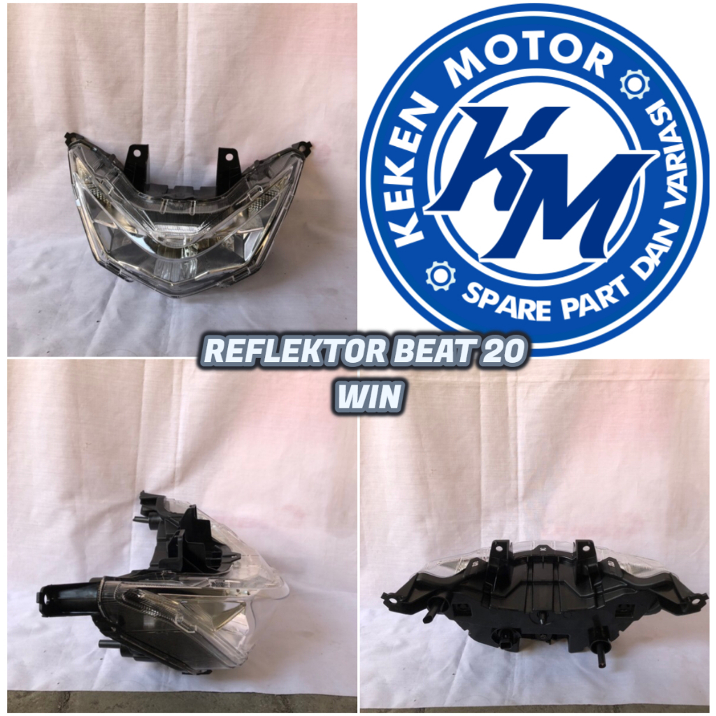 REFLEKTOR LAMPU DEPAN KOMPLIT BEAT LED DELUXE 2020 MEREK WIN