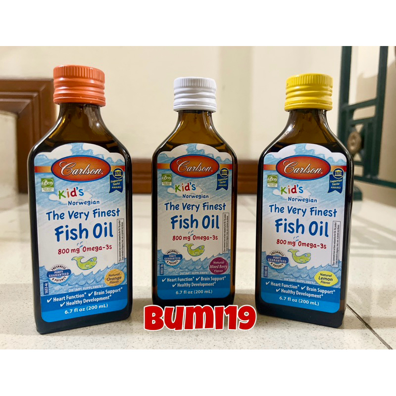 Carlson KIDS Norwegian The Very Finest Fish Oil 800mg Omega 3 200ML