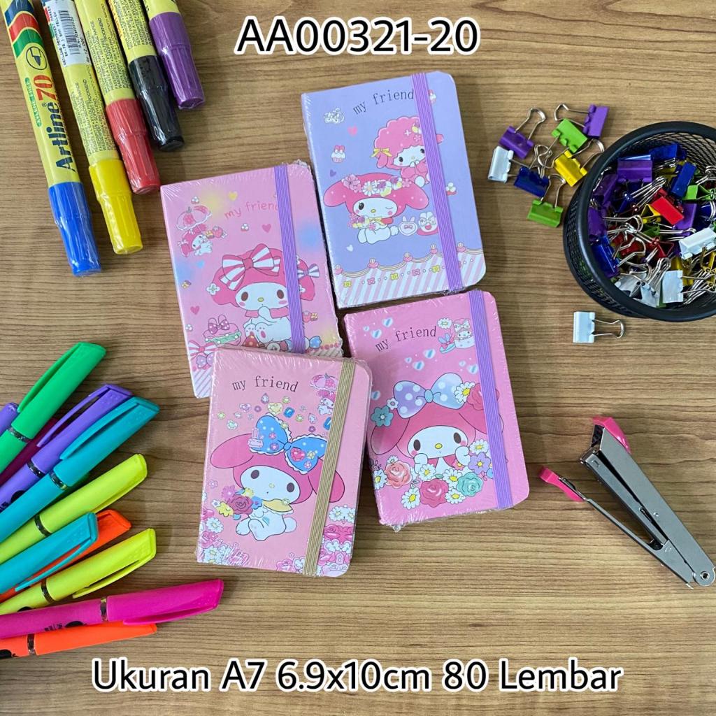 

MEMO AA00321-20 A7-80 SR KUROMI CINAMONROLL UKURAN A7- NOTEBOOK DIARY BUKU CATATAN