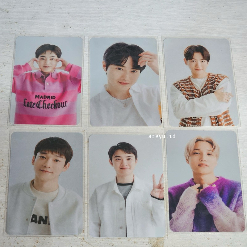 PHOTO CARD EXO PRIVE BBH EXO FANMEET PINK CHRISTMAS READY STOCK MURAH