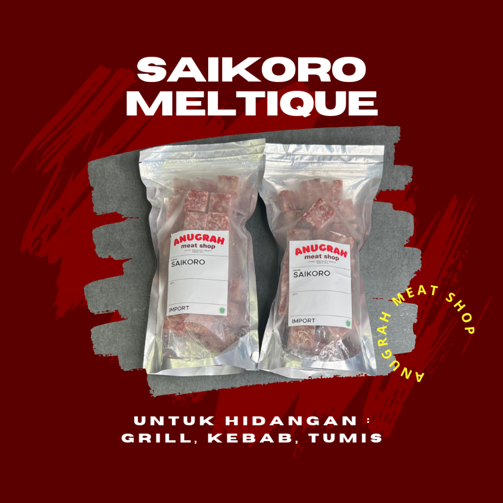 

Saikoro Beef Marble Melique / Daging Sapi / Halal