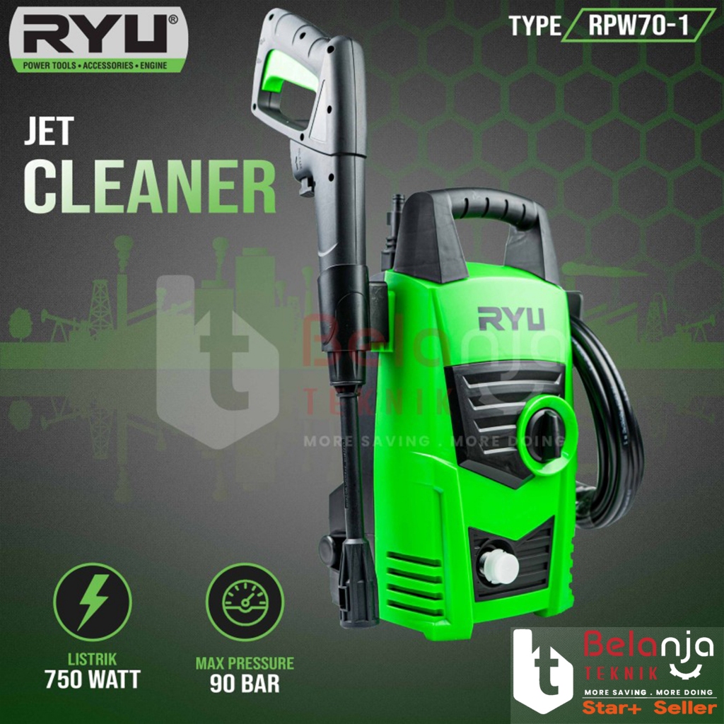RYU Mesin Jet Cleaner RPW 70 1 Alat Cuci Steam Mobil Motor RPW70 1