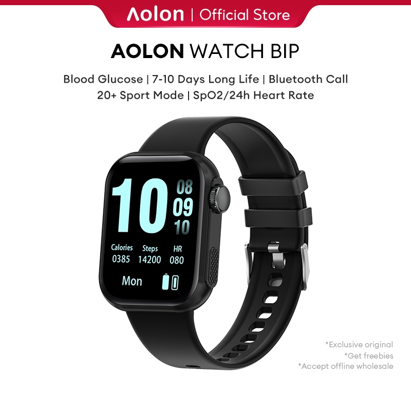 Aolon BIP Smart Watch | Bluetooth Call | 24H Health Monitoring | 20+ Sport Mode | HRV &amp; Blood Glucose Monitoring Watch