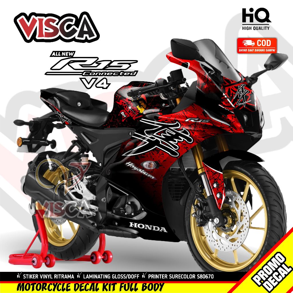Decal R15 V4 Full Body Stiker R15 V4 Full Body Dekal R15 V4 Hayabusa