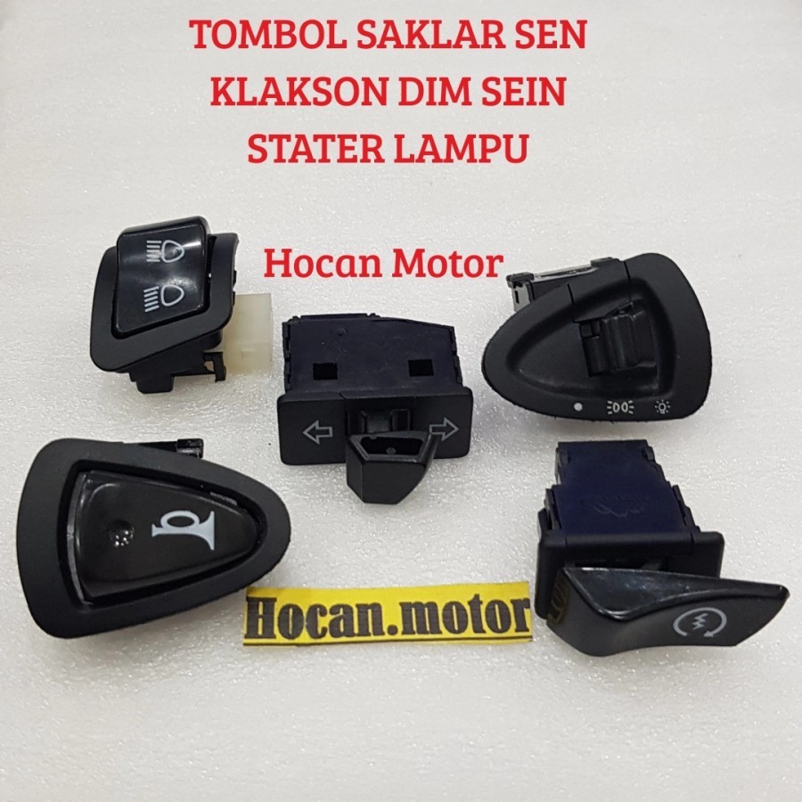 SAKLAR SAKELAR TOMBOL LAMPU STATER KLAKSON DIM SEN SUPRA X 125 HELM IN