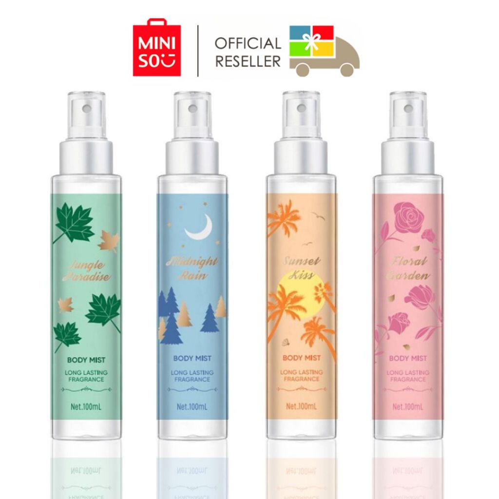 Miniso Body Mist 100ml / Midnight Rain / Jungle Paradise / Floral Garden / Sunset Kiss
