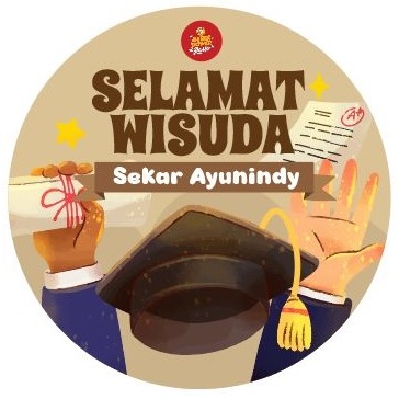 Stiker / Sticker Ucapan Selamat pada kemasan Nasi Box dan Tumpeng Mini