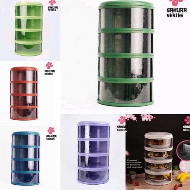 Food Storage 4 Susun  - Tudung Saji Susun 4 Layer Tri j Sakura