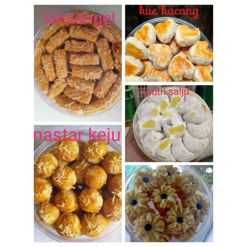 

KUE Nastar.kastangel.putrisalju.kuekacang.semprit UK 500gr