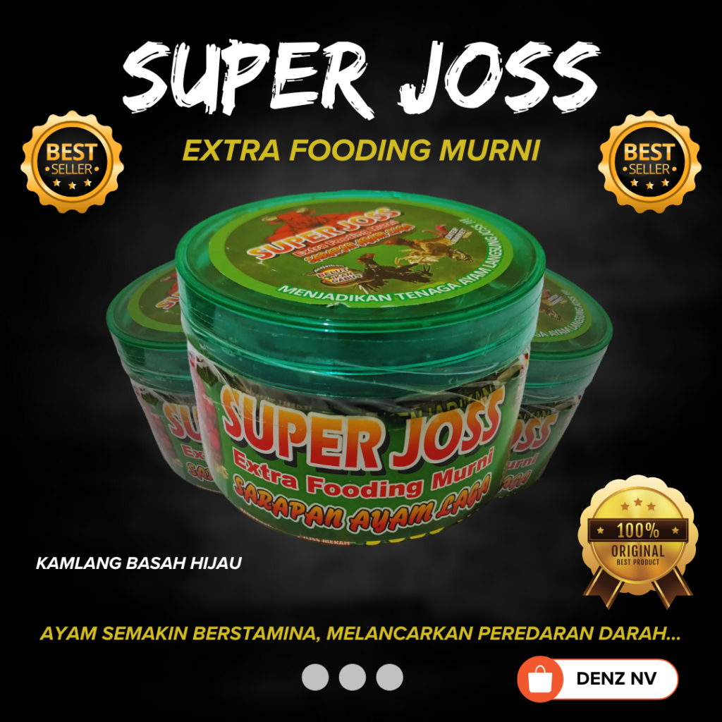 Kamlang Basah Extra Fooding Murni Toples Super Joss 100% Original
