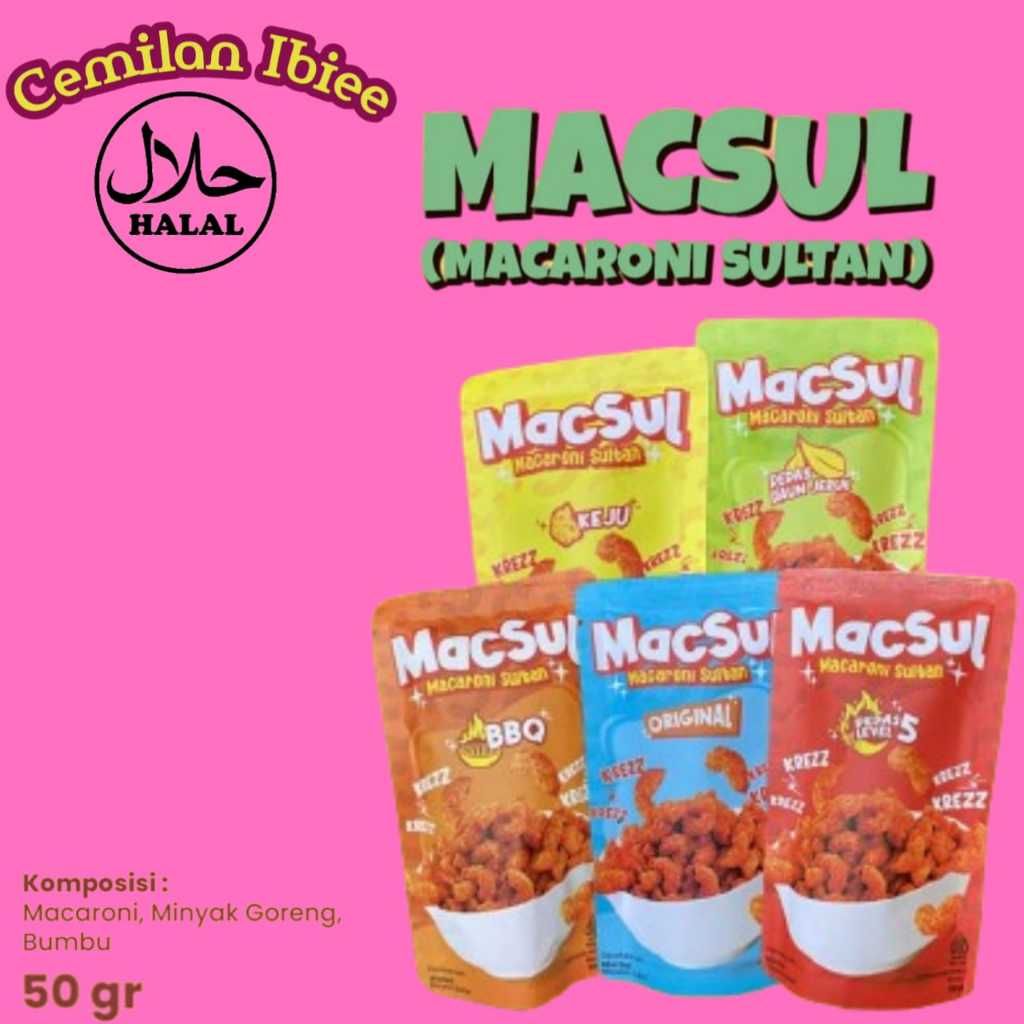 

Makaroni Sultan Mascul Cemilan Gurih Renyah Bikin Nagih Pedas 50gram