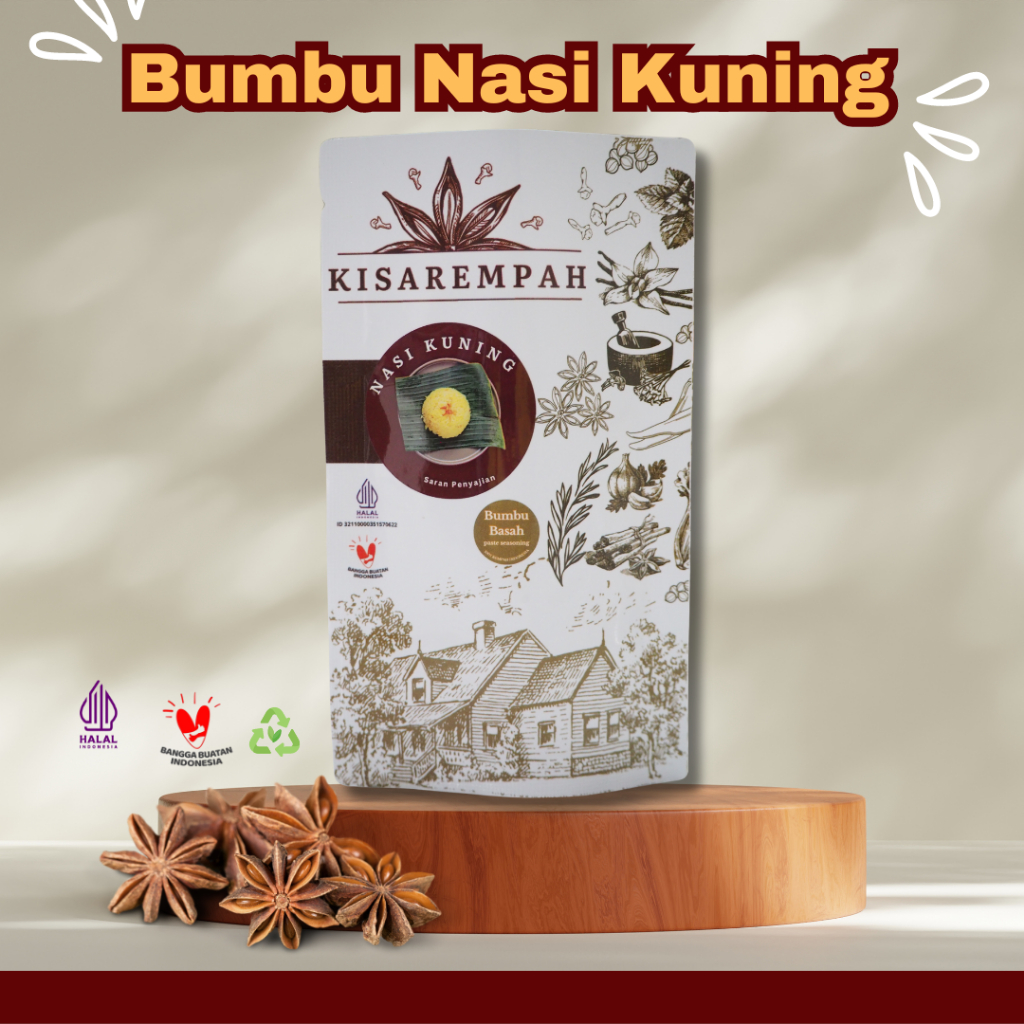 

Bumbu Nasi Kuning | 50gr | Bumbu Instant Cepat Saji by KisaRempah