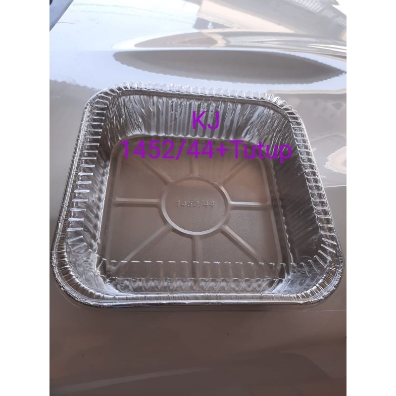 Aluminium Foil Cup 20cm x 20cm (1452/44)+ Tutup Mica