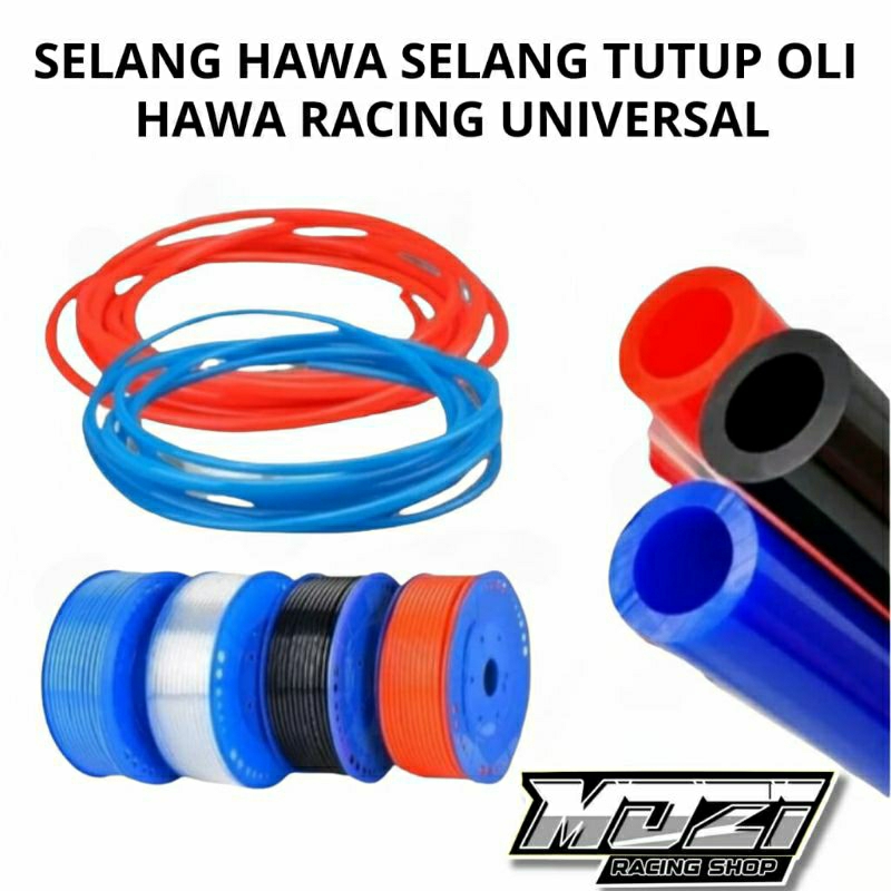 Selang Hawa Selang Tutup Oli Hawa Racing Universal Ukuran 12x7 panjang 1 Meter motor