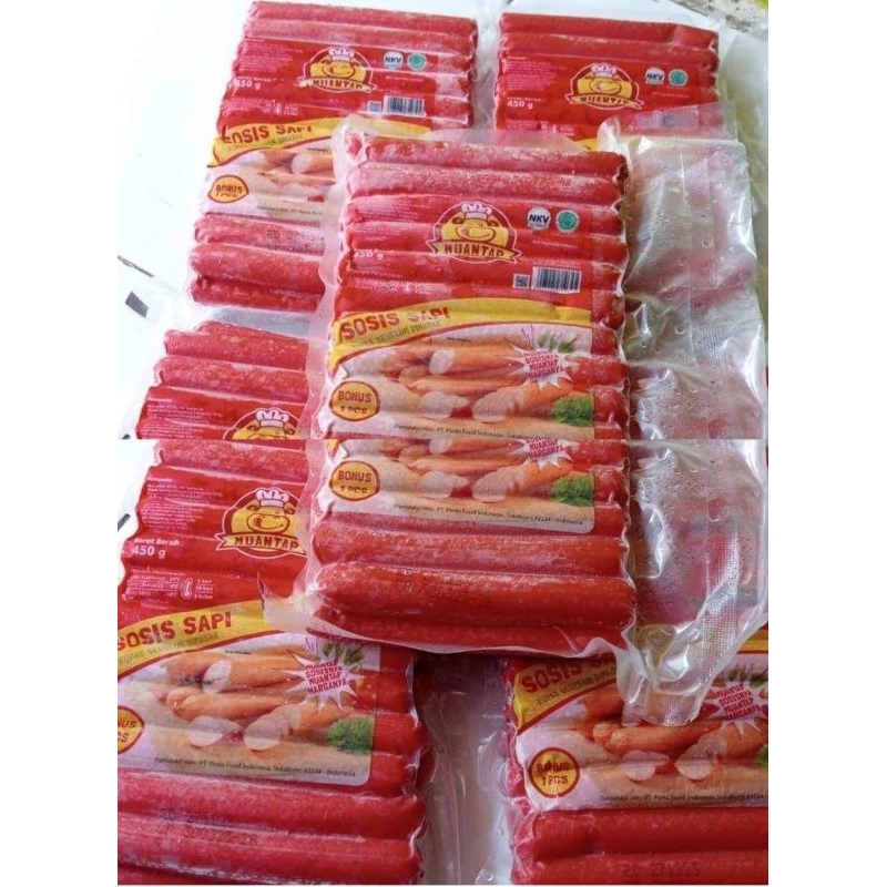 

Muantap sosis sapi isi 25pcs 450gr