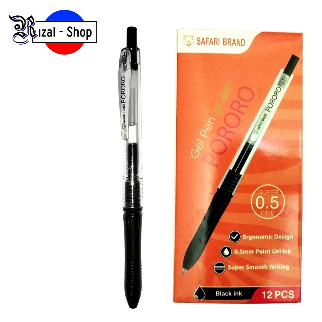 

Pulpen Pororo Hitam 0.5 Safari Brand SF-800 Kokoro Gel Pen