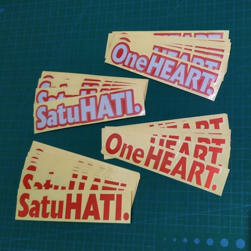 Stiker Honda satu hati, one heart Cutting