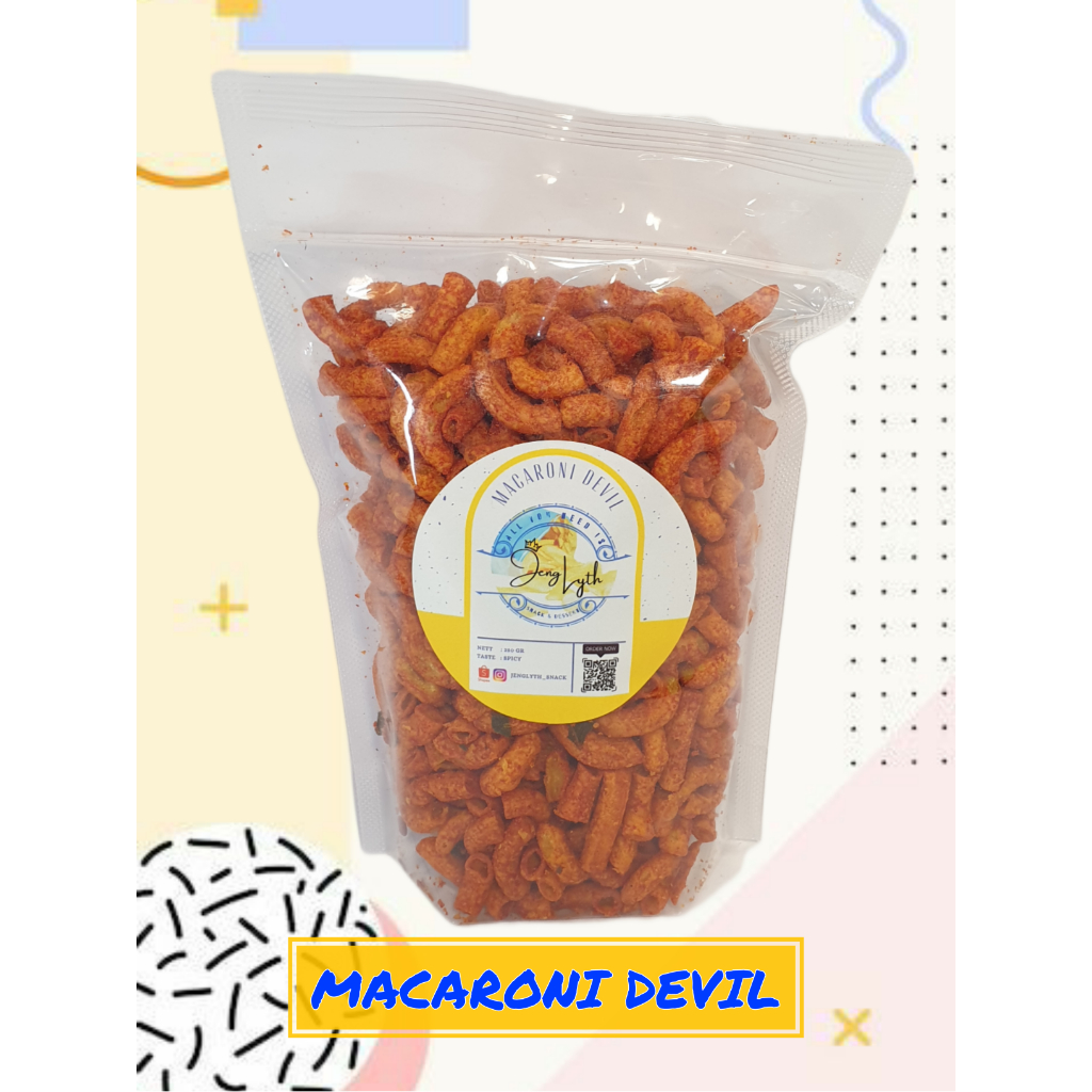 

Macroni Makaroni Daun Jeruk Pedas Macaroni Devil Spicy Pedas Gurih Asin Renyah Snack Makanan Ringan Kualitas Terbaik Best Quality