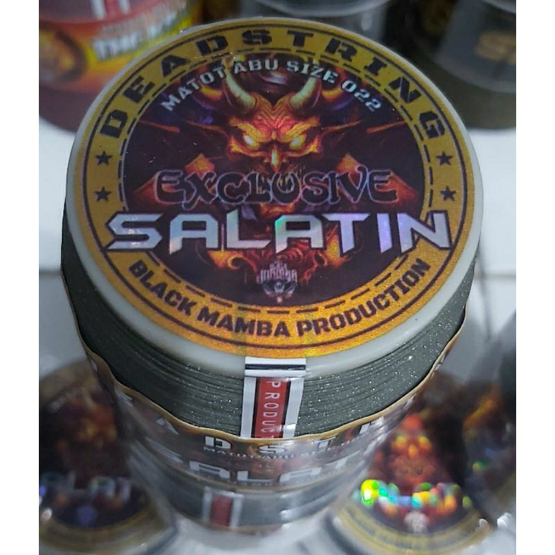 Gelasan BLACK MAMBA "SALATIN", MATOT, bahan ABU ORI IMPORT, size 022/023, klos bonit 2000 yard