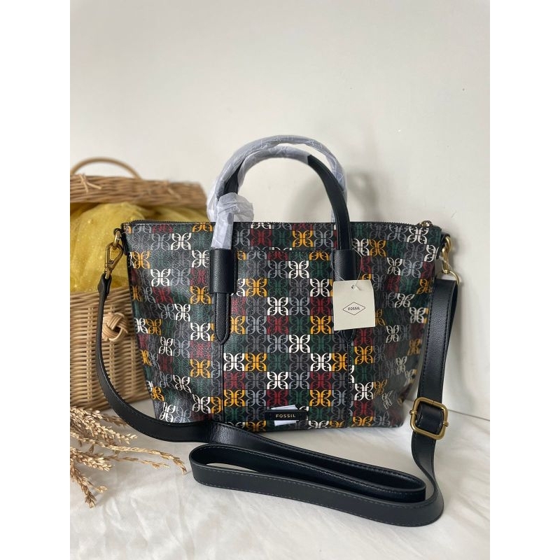 Tas Wanita Fossil Skylar Satchel Multy Black