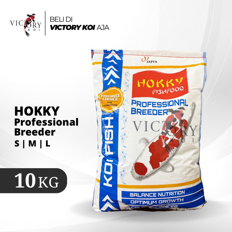 HOKKY PROFESSIONAL BREEDER 10 Kg - Pakan Koi - Pelet Ikan Hias