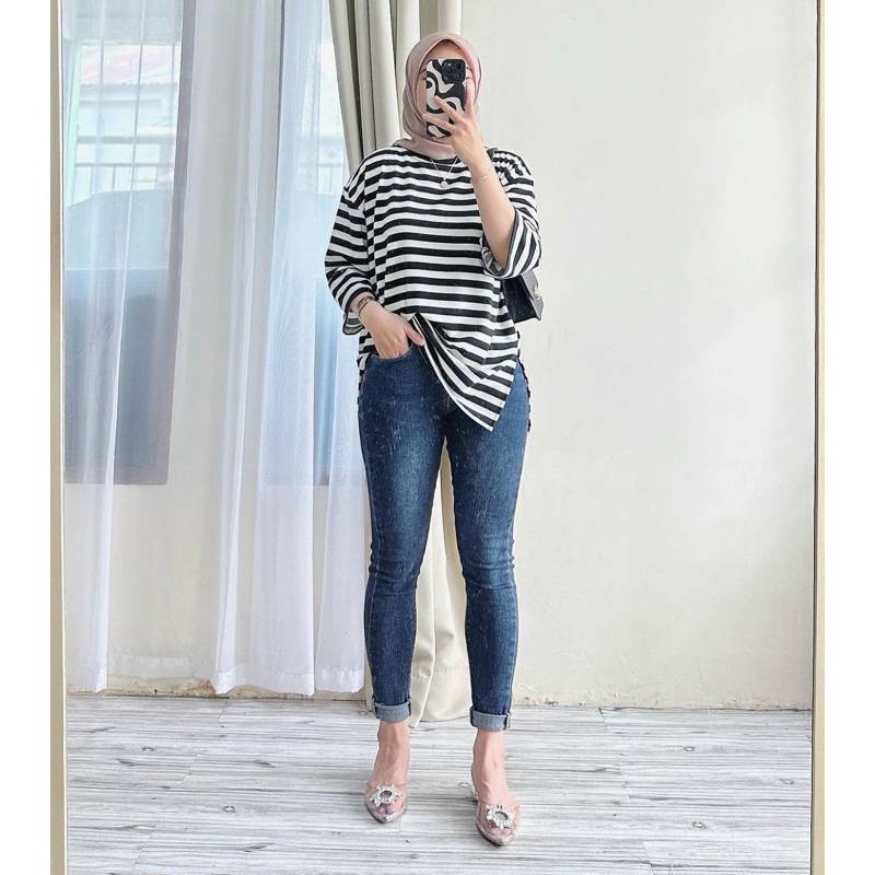 kaos wanita jumbo salur kaos import premium atasan wanita jumbo