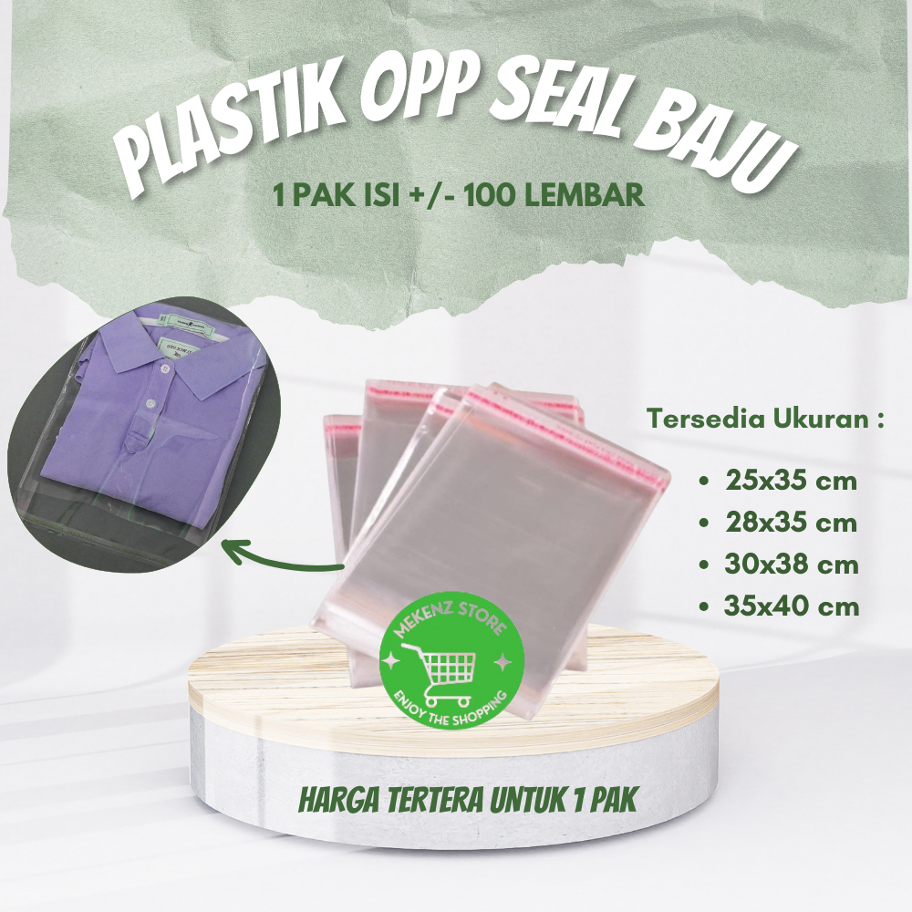 

Plastik Opp Seal Lem Kemasan Baju Ukuran 25x35 28x35 30x38 35x40