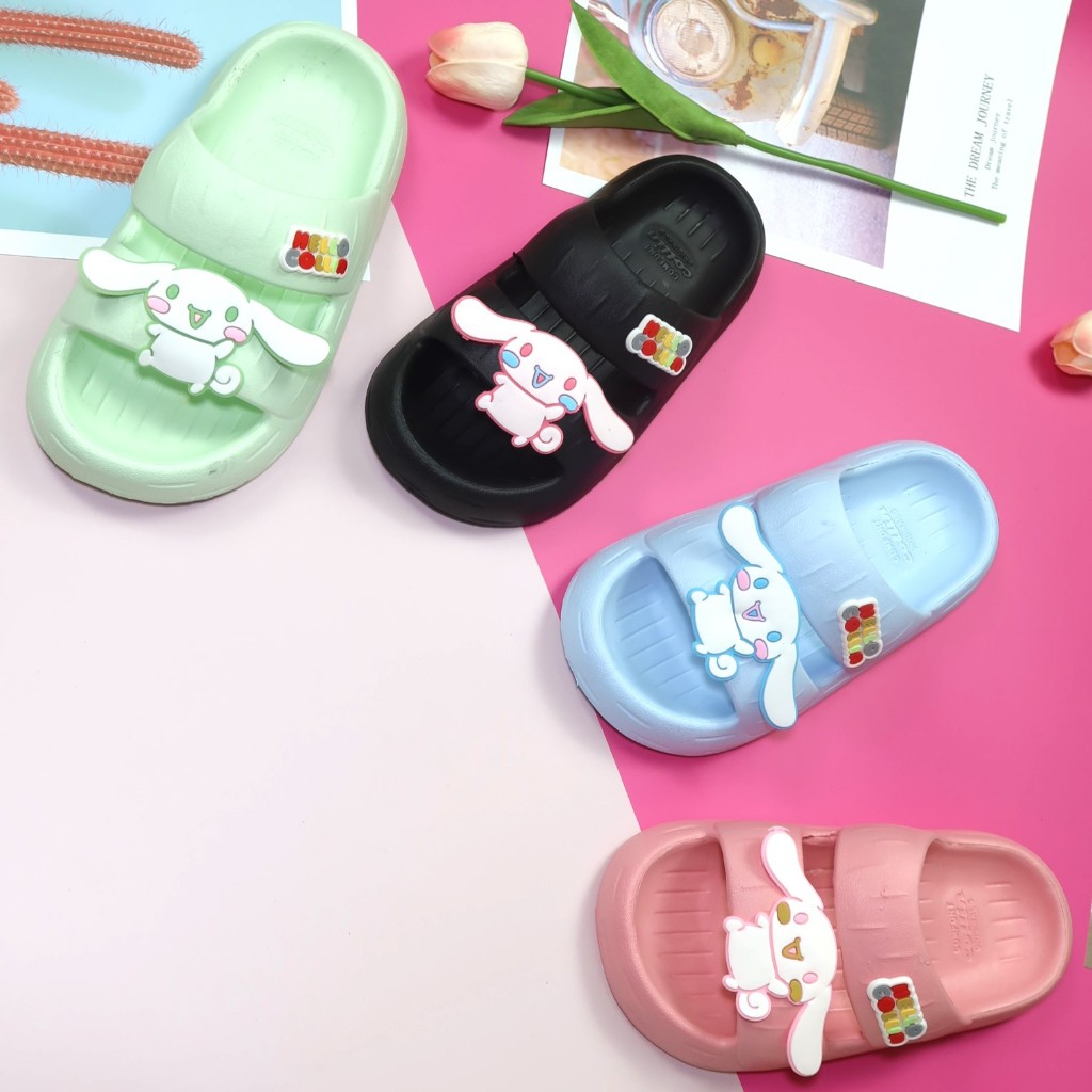 	 Sandal Anak BABY Cewek Karakter Cinnamoroll slip on Tali 2 band - B6137-5	