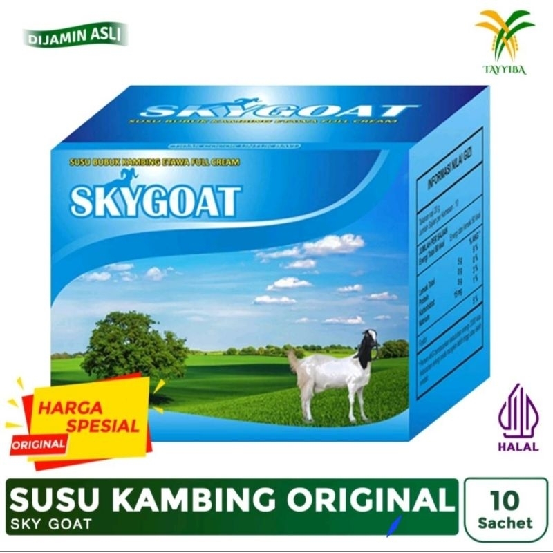 

SKYGOAT Susu Kambing Etawa Bubuk Rasa Original 1 Box isi 10 Sachet