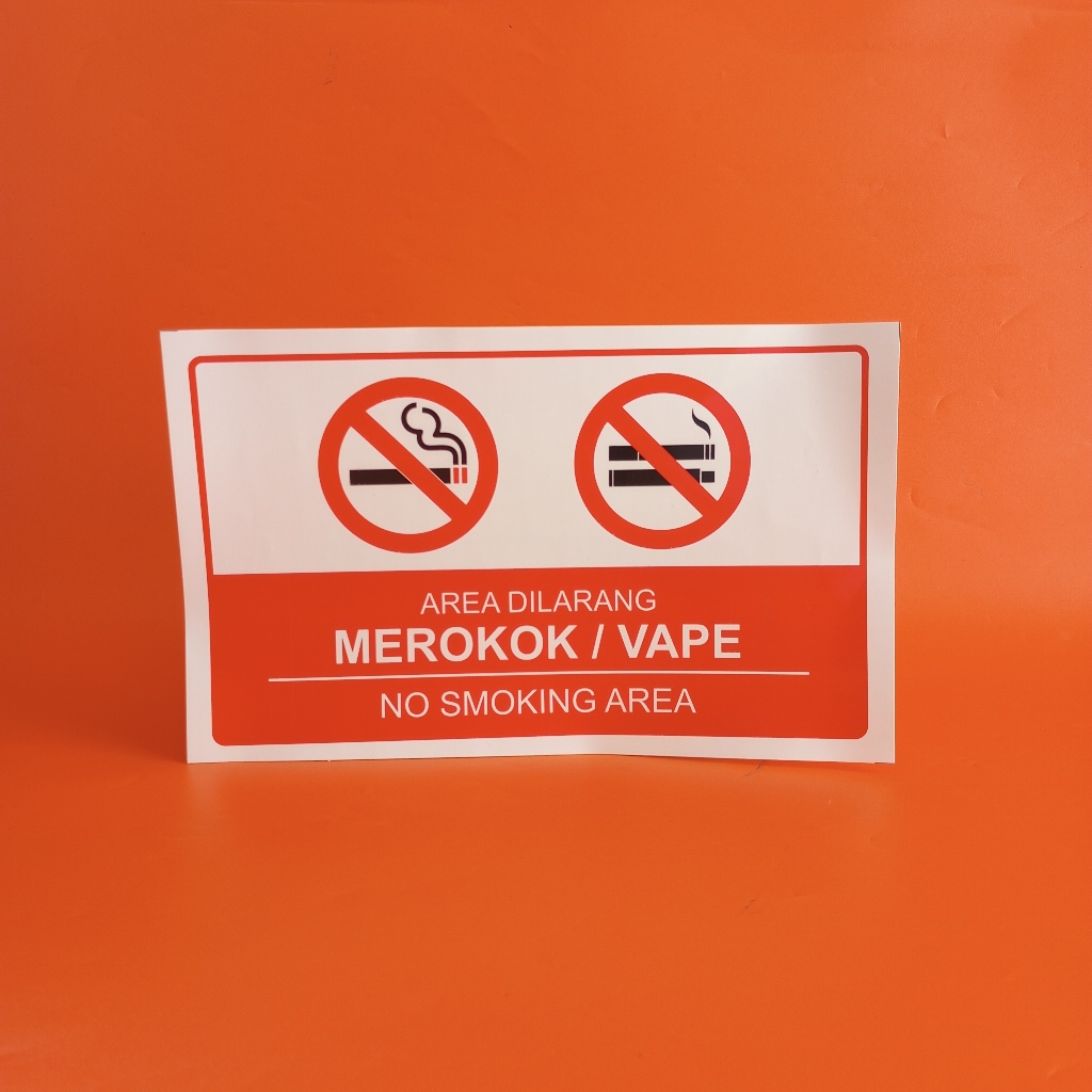 

Stiker Area Dilarang Merokok / Area Dilarang Vape / Larangan Merokok dan Vape/ Stiker Vinyl