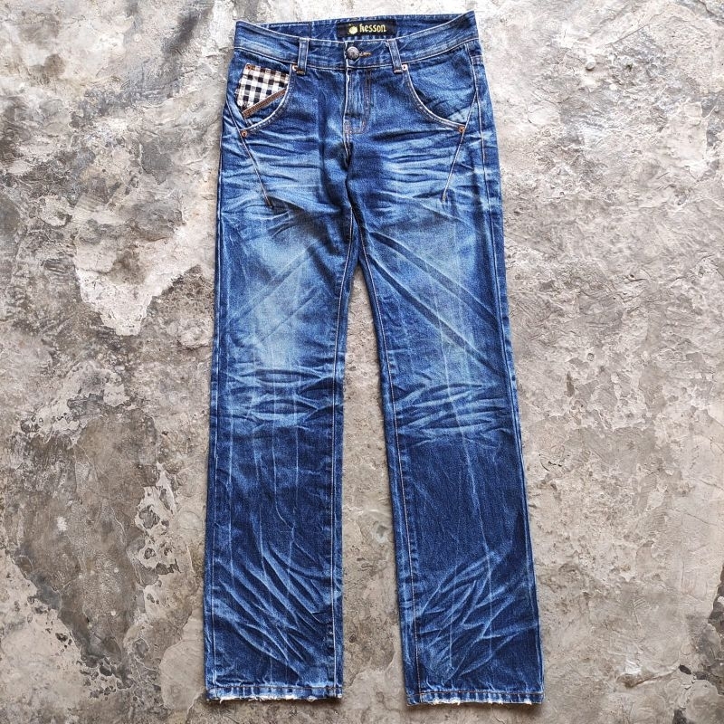 Celana Panjang Jeans Kesson Fading Celana Denim Pria Second
