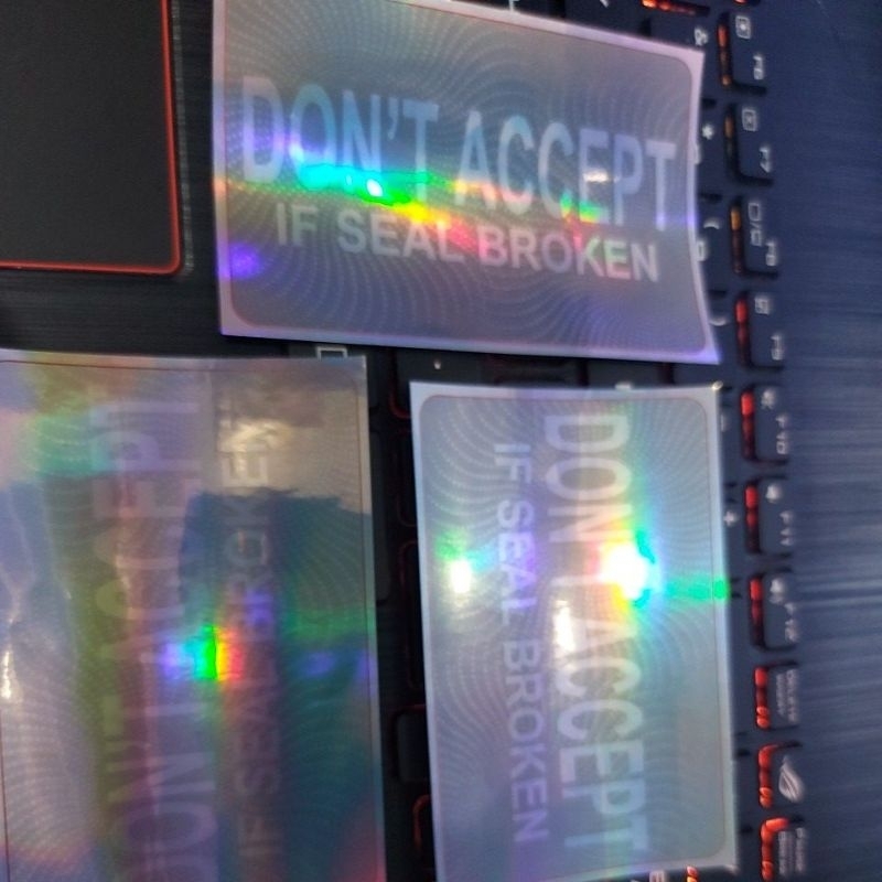 

Paket Stiker Hologram Untuk Dus produk Paket 1OOLbr Ukuran 9x6cm bisa dicustom