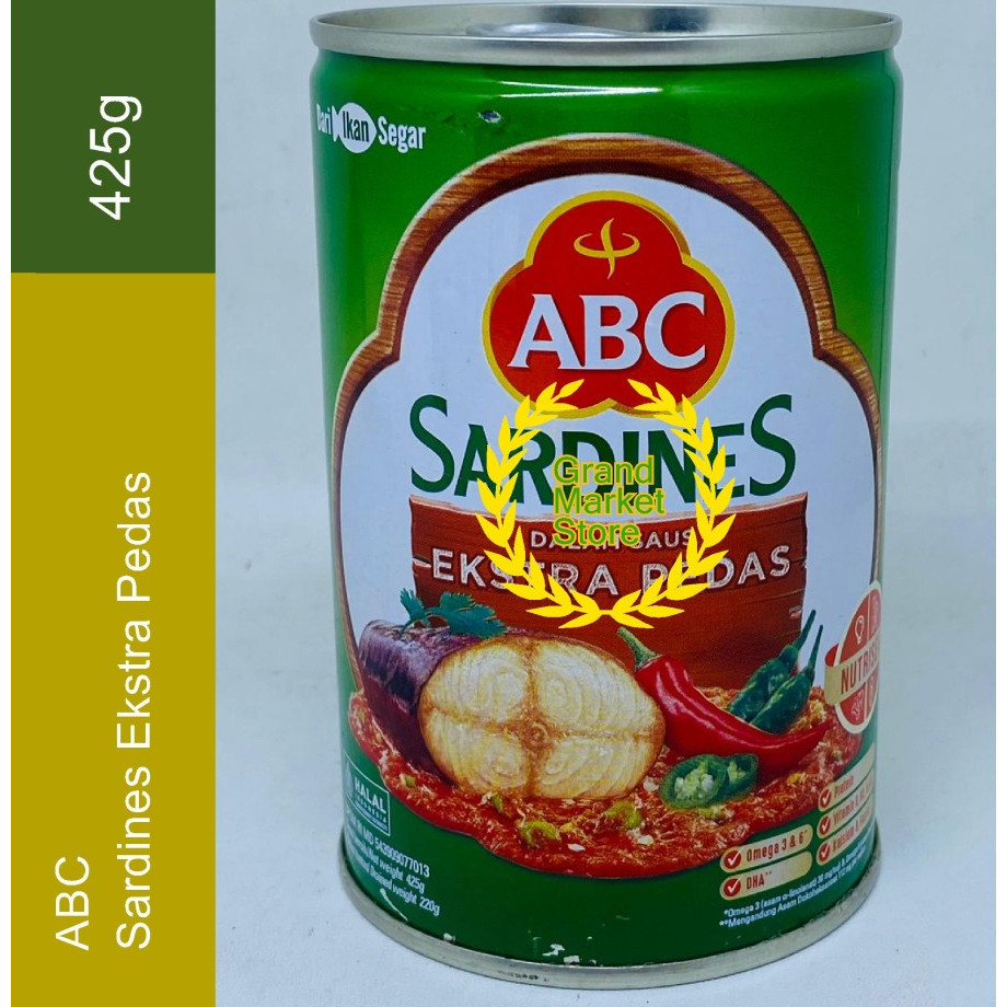 

ABC Sarden Saus Extra Pedas 425 g Sardines Kaleng ABC Saus Estra Pedas 425g