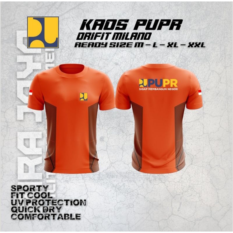 Kaos kementerian PUPR / Kaos PUPR Bahan Dryfit milano / Kaos Jersey PUPR Terbaru